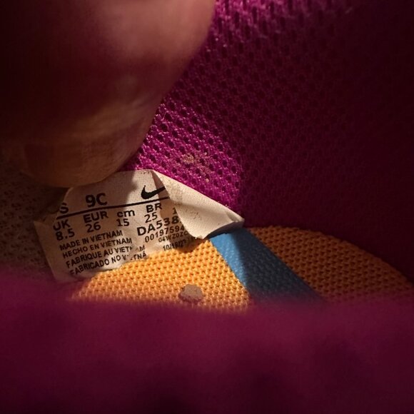 NIKE GIRL SIZE 9C COURT LEGACY LOW TOP BLUE PURPLE - Picture 7 of 7